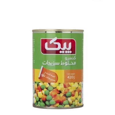 کنسرو سبزیجات پیک
